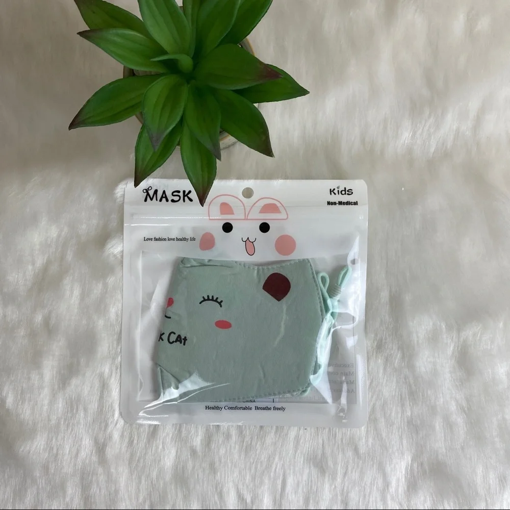 KIDS CUTE PINK‎ CAT COTTON FACE MASK